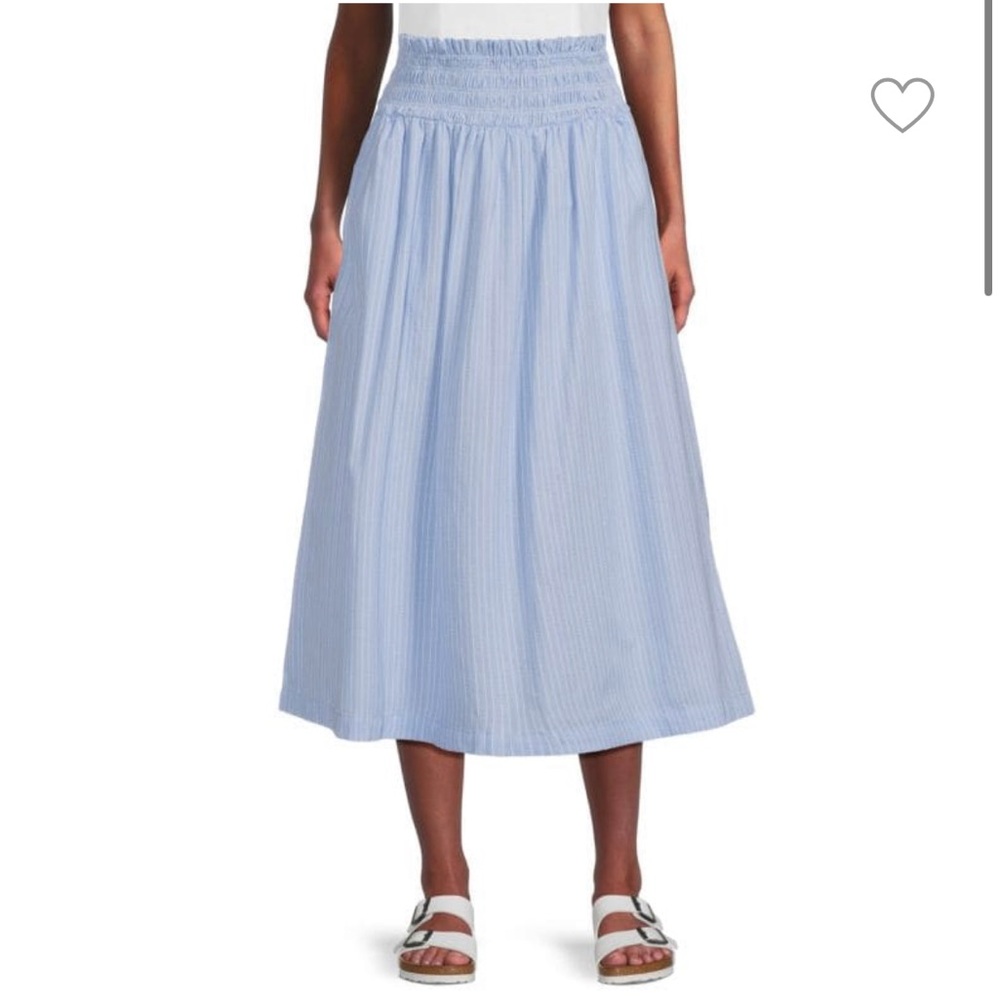 Light Blue Midi Skirt